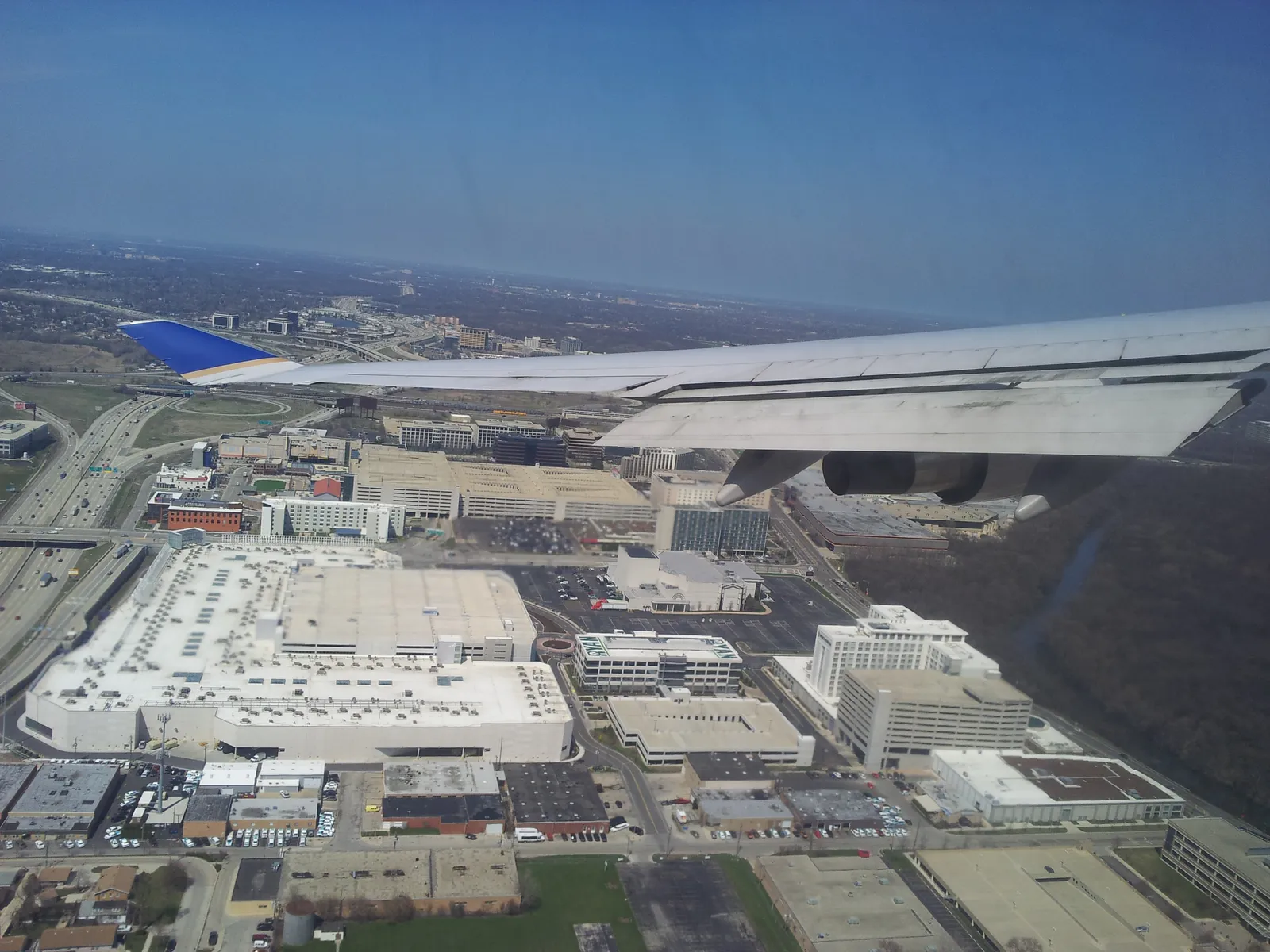 An aerial view of the walkable Rosemont entertainment district near O'Hare Airport